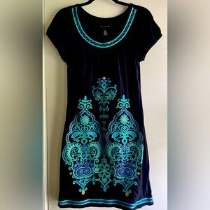 Inc, Embroidered black dress szM